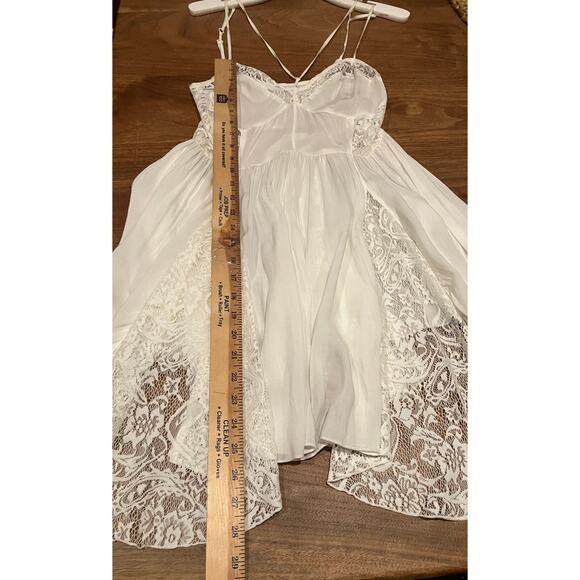 Free People Intimately White Lace Babydoll Nightie Slip Dress Women’s Small Boho - Picture 5 of 7
